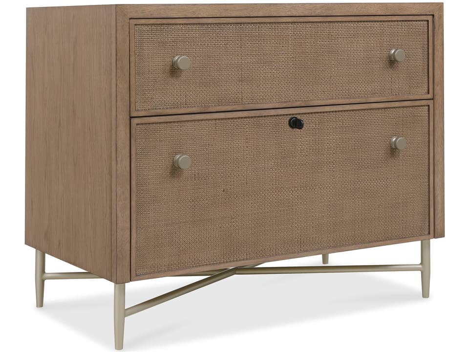 Sonnet Lateral File Cabinet with Cane Front Drawers