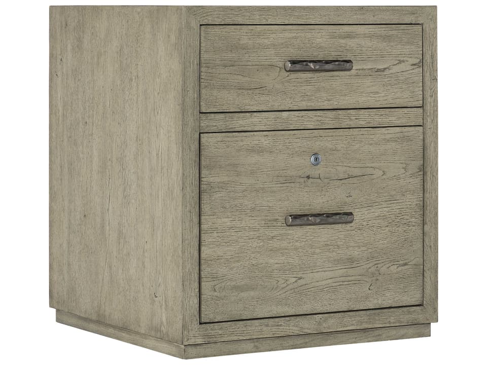 Linville Falls Wood File Cabinet in Smoked Gray