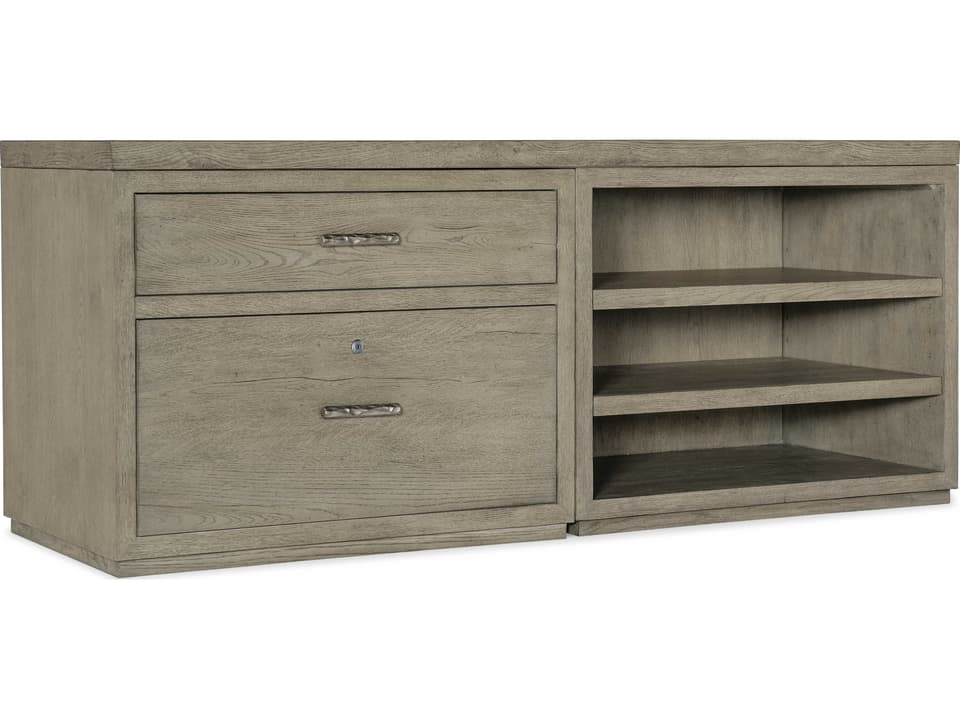 Linville Falls Wood File Cabinet in Smoked Gray