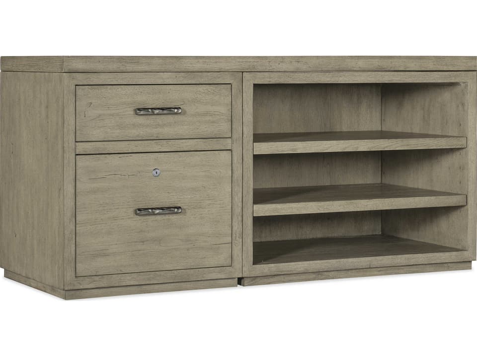Linville Falls 60-Inch Wood Home Office Credenza with File Cabinet in Mink