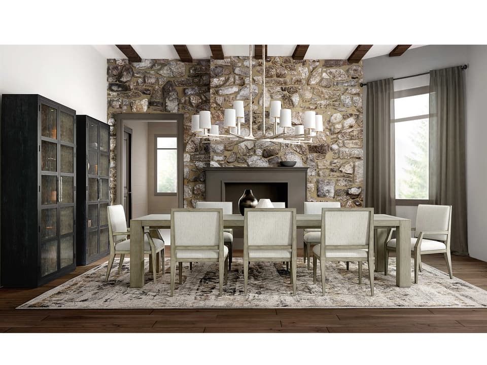 Linville Falls Oak Wood Dining Room Set