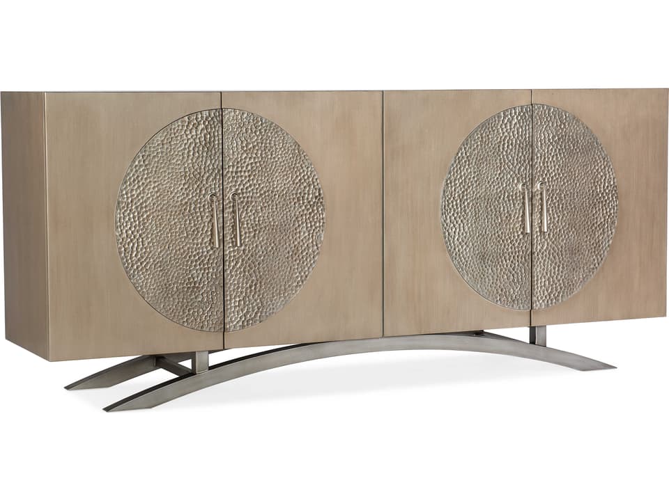Melange Nolita 76-Inch Four Door Entertainment Console in Champagne Finish