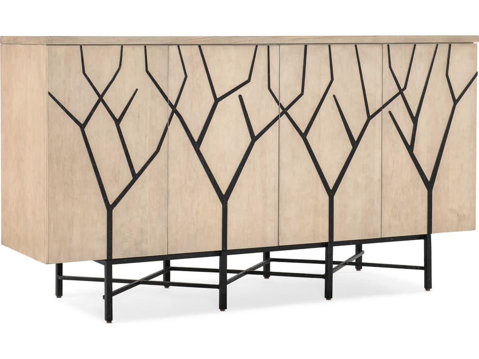 Melange Branched 75-Inch Maple Wood Media Console