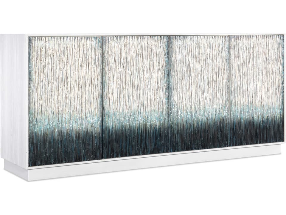 Melange Mediterranean 78 Inch Entertainment Credenza White Ombre