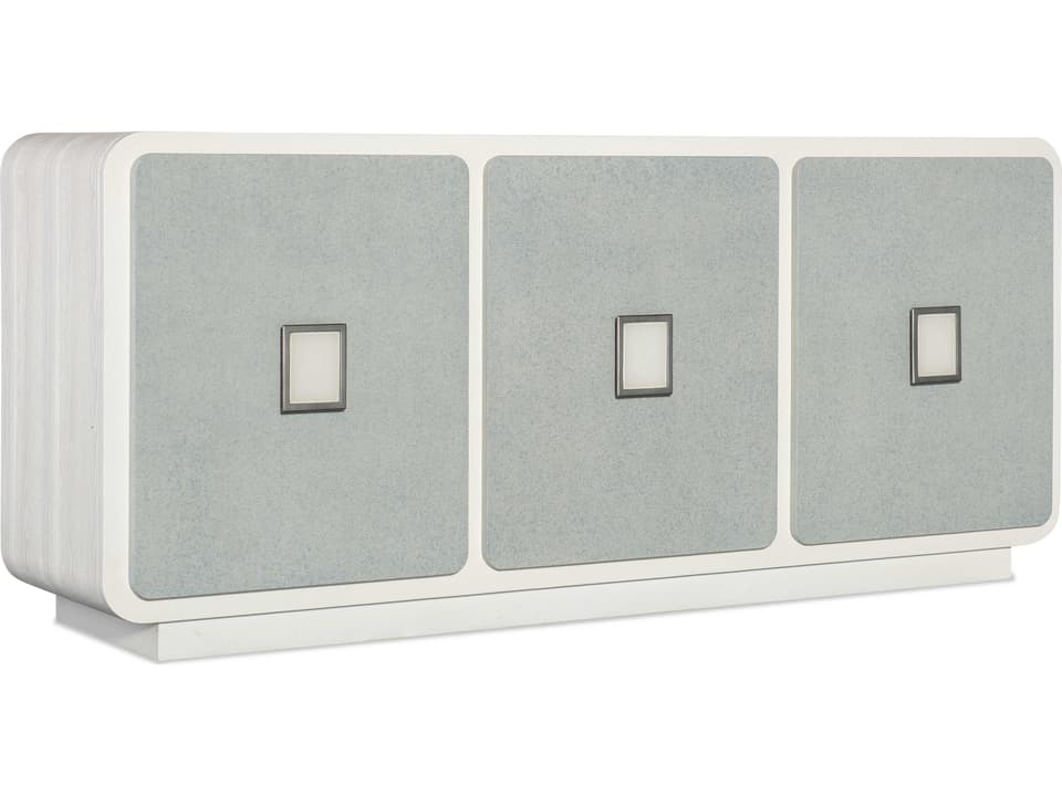 Melange Atlantis 76-Inch Entertainment Credenza in White Raffia
