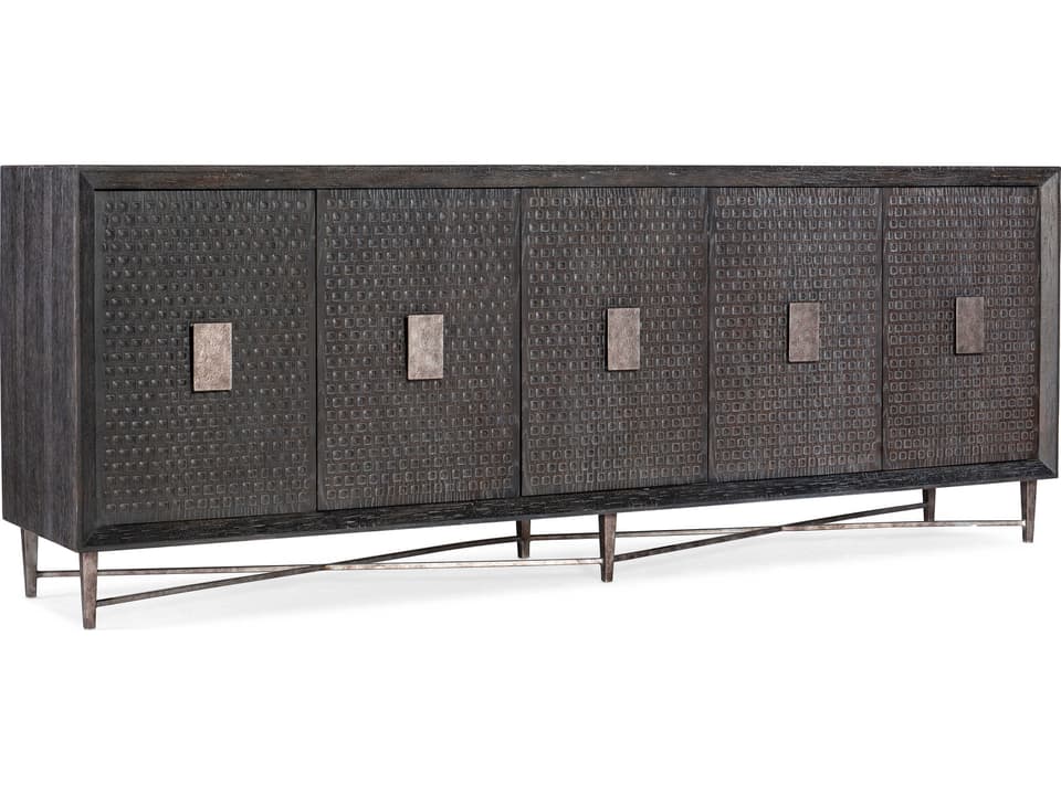 Melange Keenan 90-Inch Media Console with Five Doors and Two Drawers