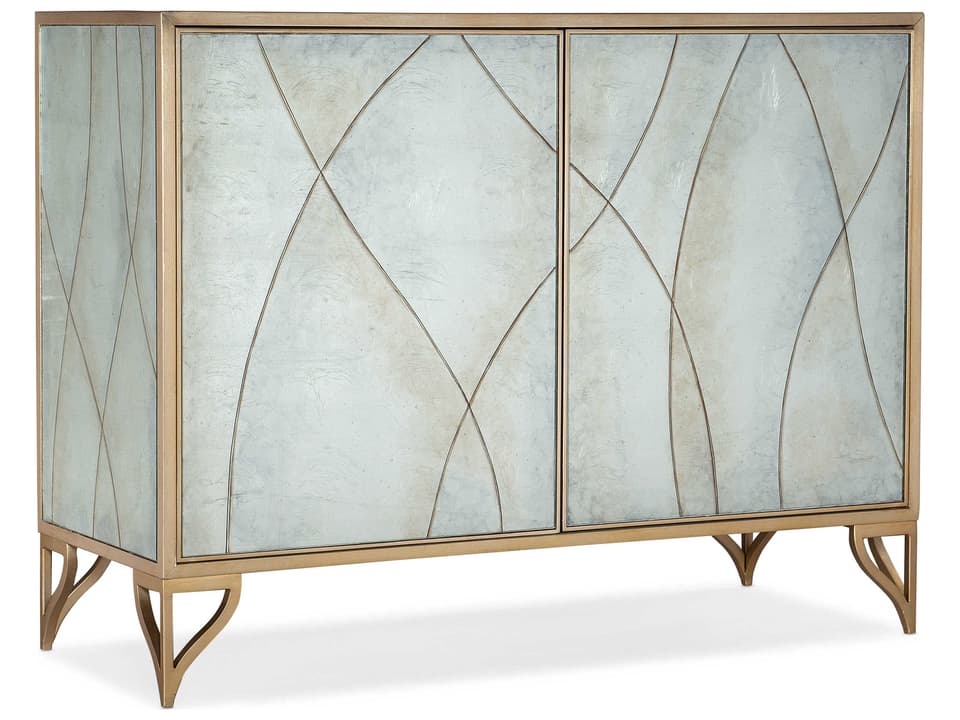 Melange Joannie Two Door Accent Chest in Gold