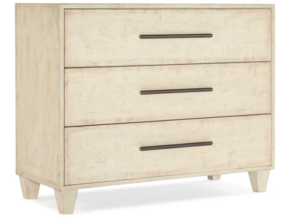 Melange Saffron Three Drawer Accent Chest in Textured Cream