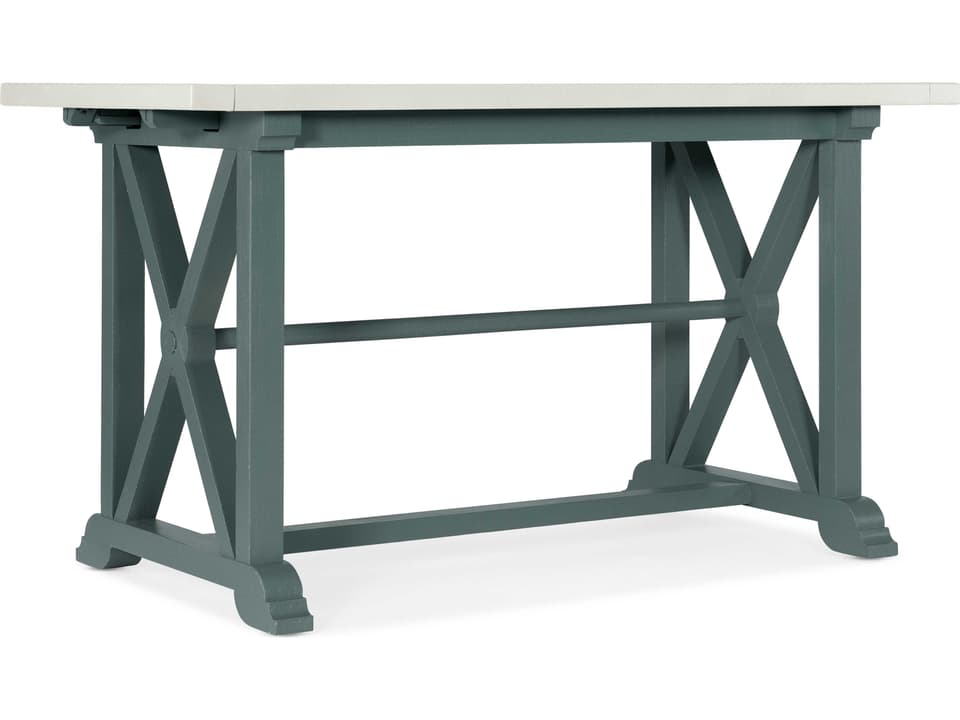Serenity Piers Rectangle Counter Table with Seaspray Base and Shell Top