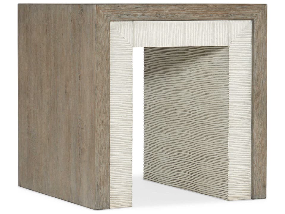 Serenity Rectangular Wood End Table Two-Tone Gray Finish