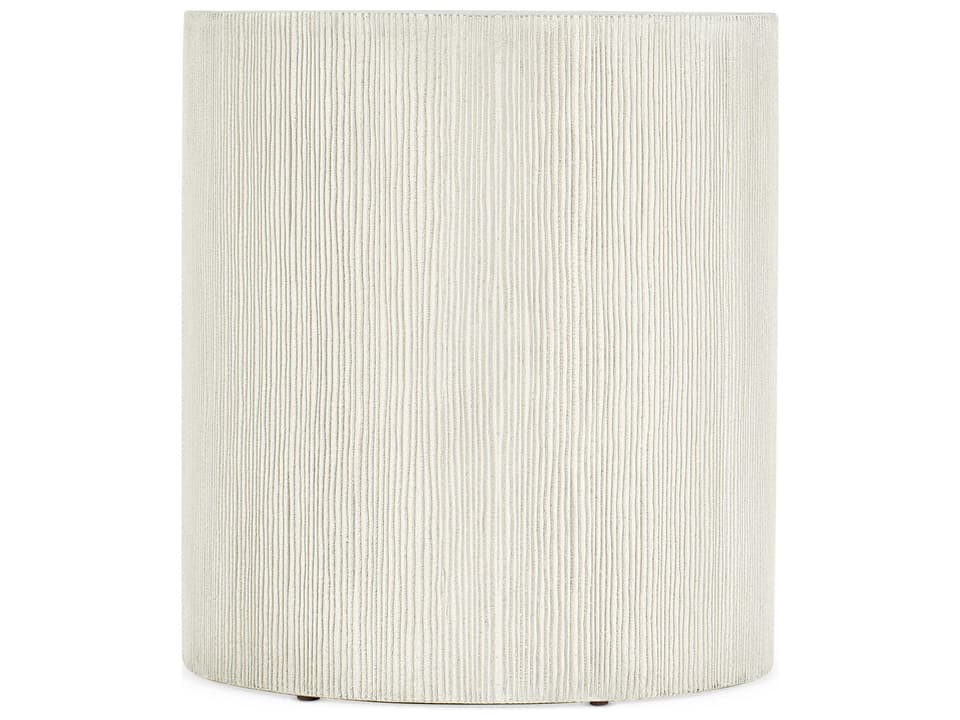 Serenity Swale Round Side Table in Textured Light Gray