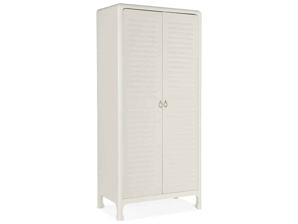 Heritage White Maple Wood Wardrobe Armoire
