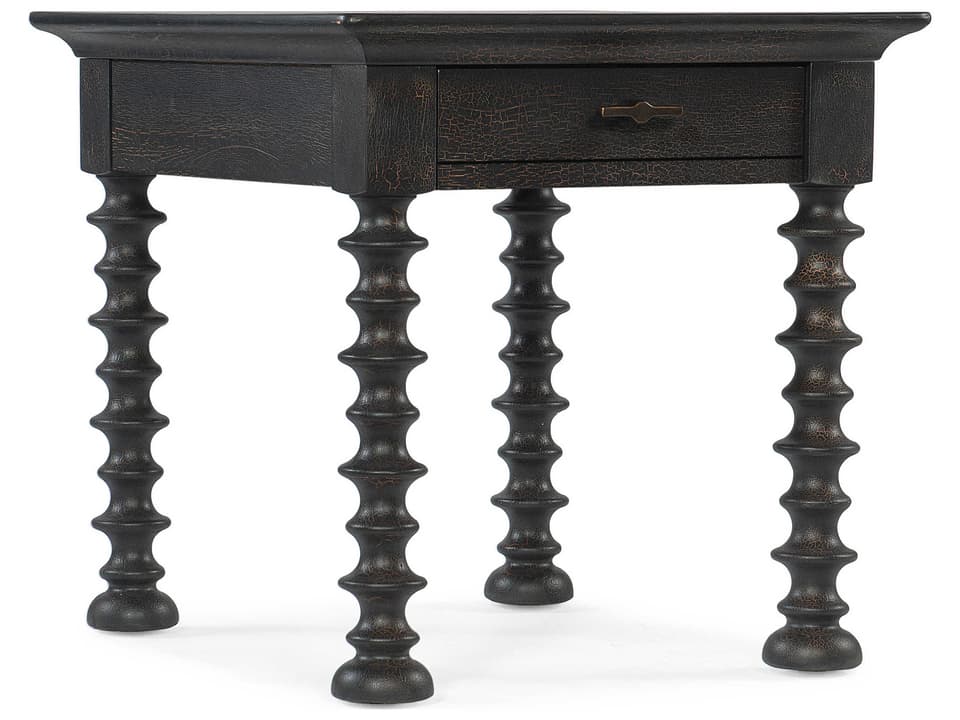 Big Sky Turned Leg End Table in Charred Timber