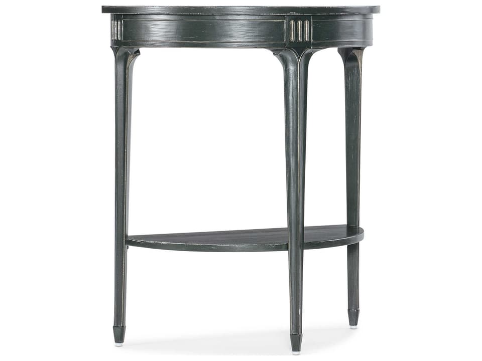 Charleston Demilune Accent Console Table in Charleston Green