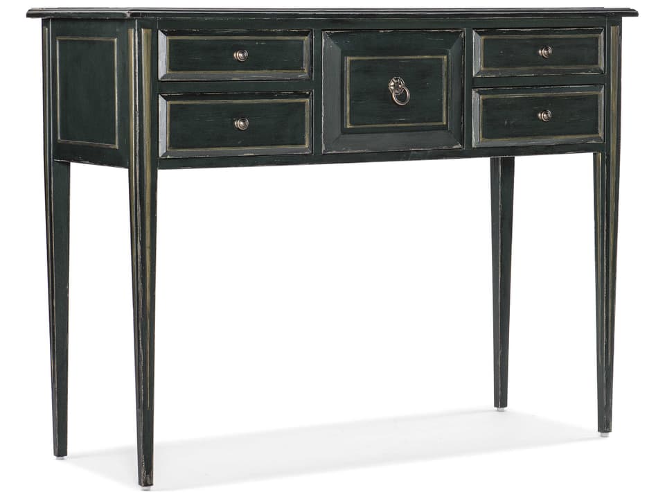 Charleston Five-Drawer Console Table in Charleston Green