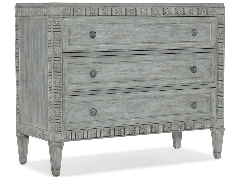 Charleston Three-Drawer Chest Waterscape Blue Finish