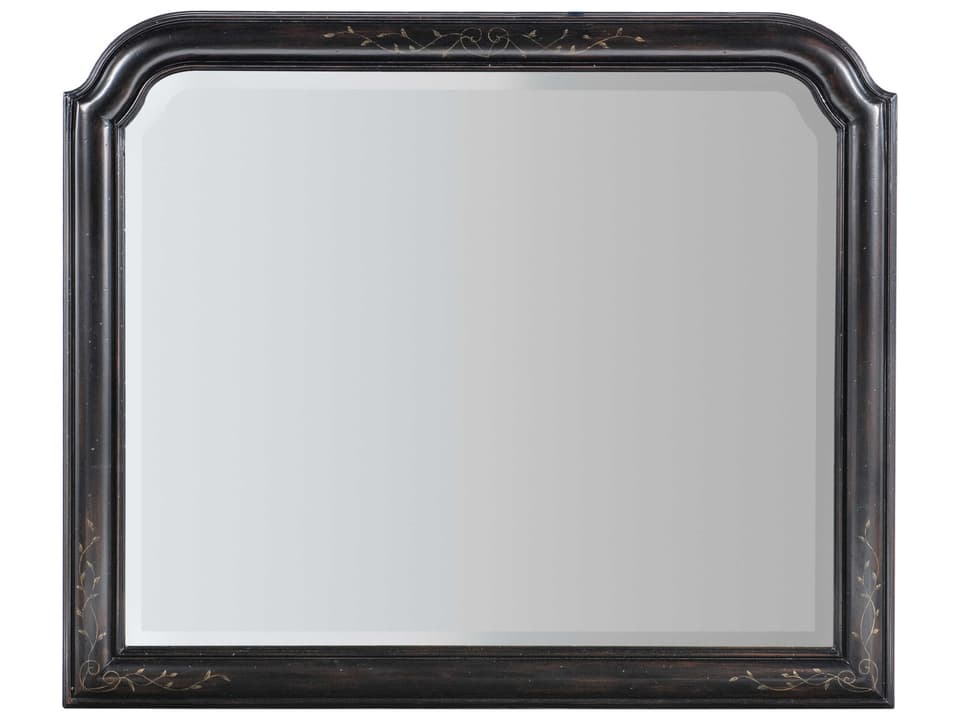 Charleston Wall Mirror in Black Cherry with Handpainted Accents