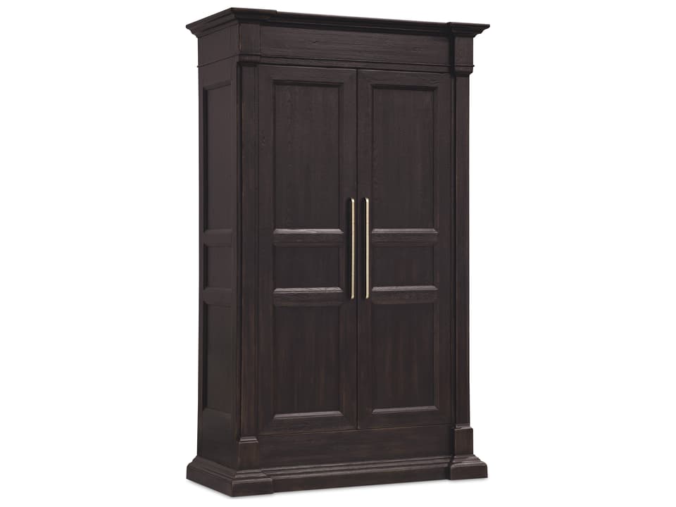 Hooker Furniture Americana Black Brown Oak Wood Wardrobe Armoire