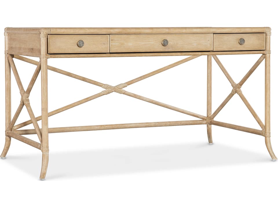 Retreat Pole Rattan Writing Desk in Dune Finish