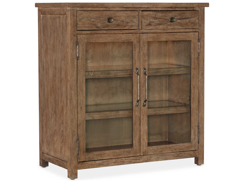 Americana Pie Chest with Seeded Glass Doors and Drawers