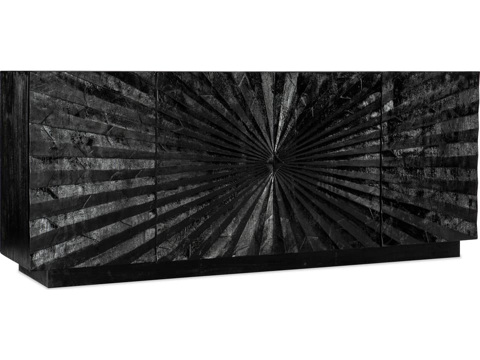 Commmarket 78 Inch Mango Wood Media Console in Blacks Finish