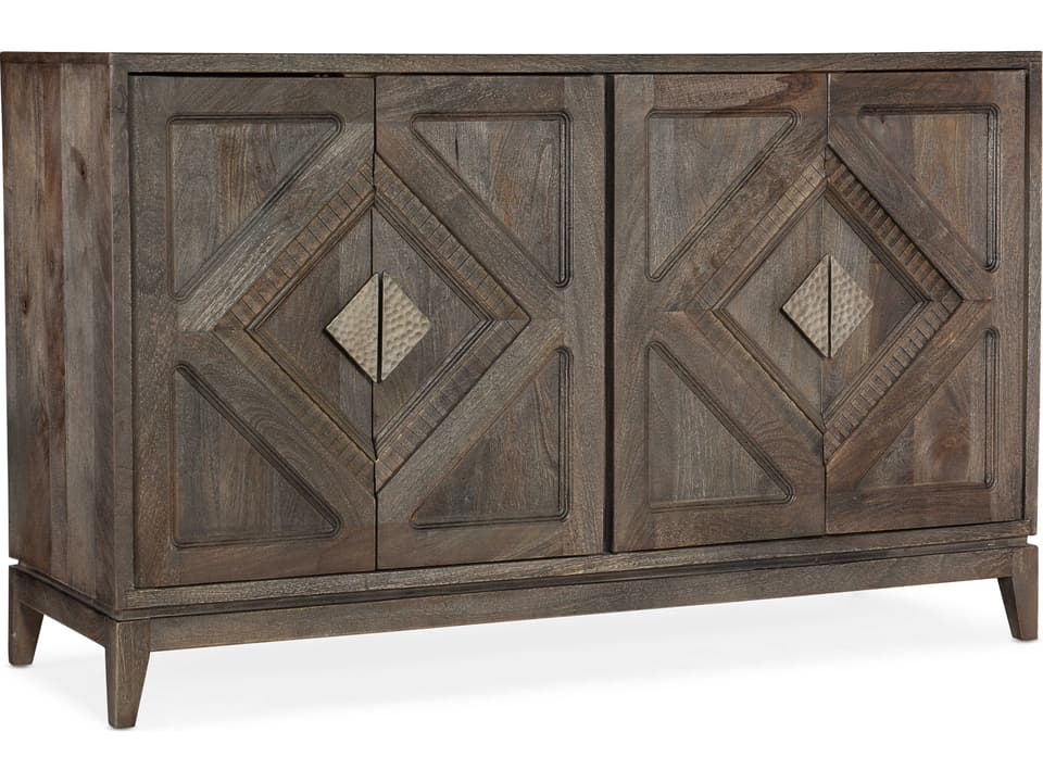 Commerce and Market Carved Accent Chest Natural Mango Wood