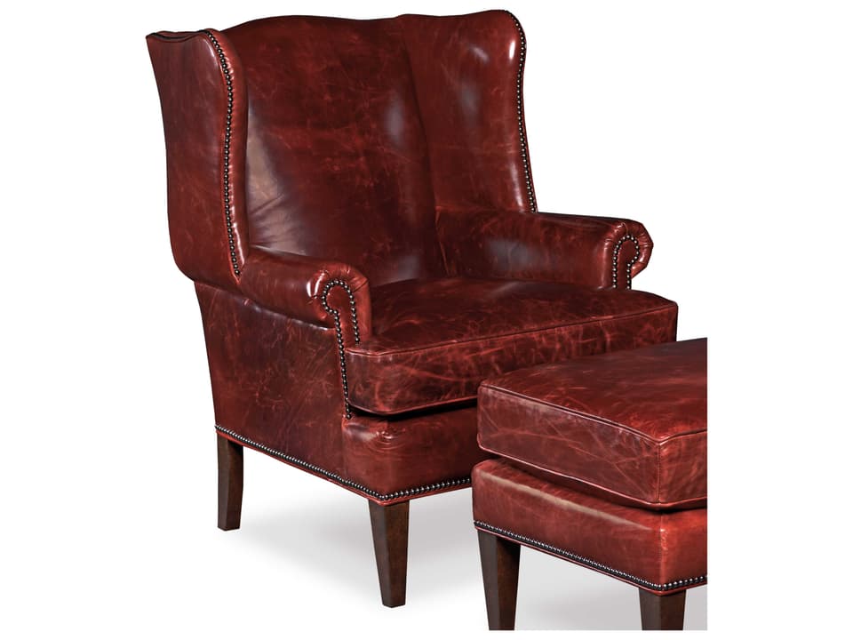Blakeley Aniline Leather Club Chair in Natchez Brown