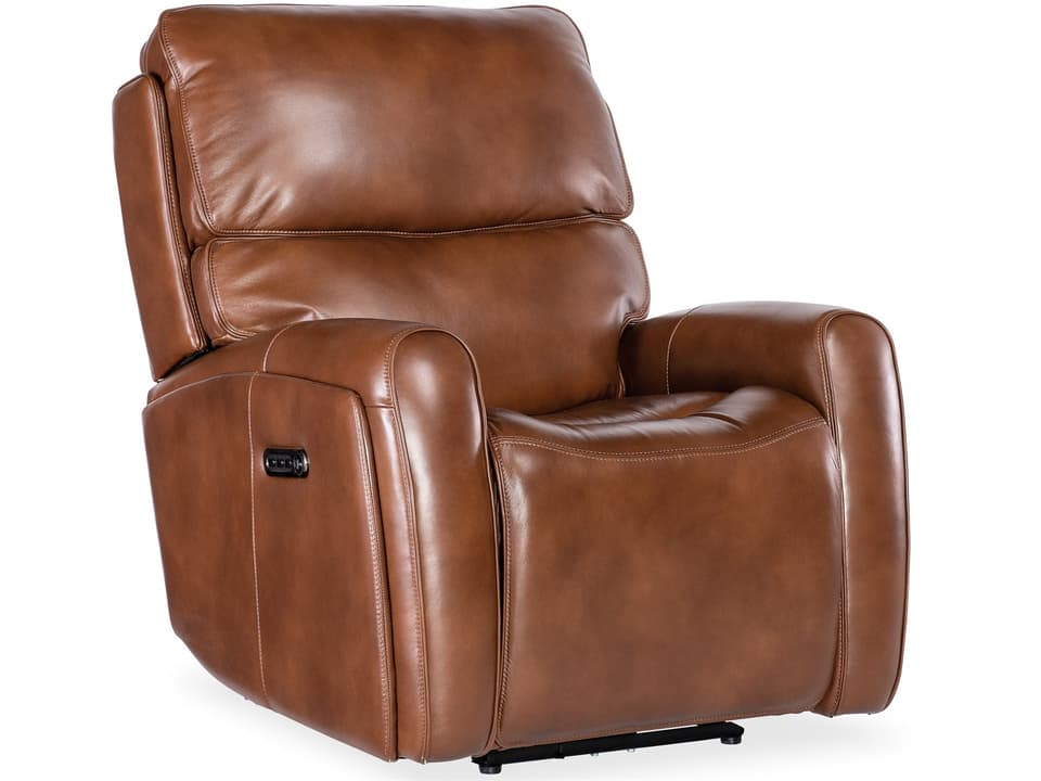 Ms Crosby Zero Gravity Power Recliner in Brown Leather