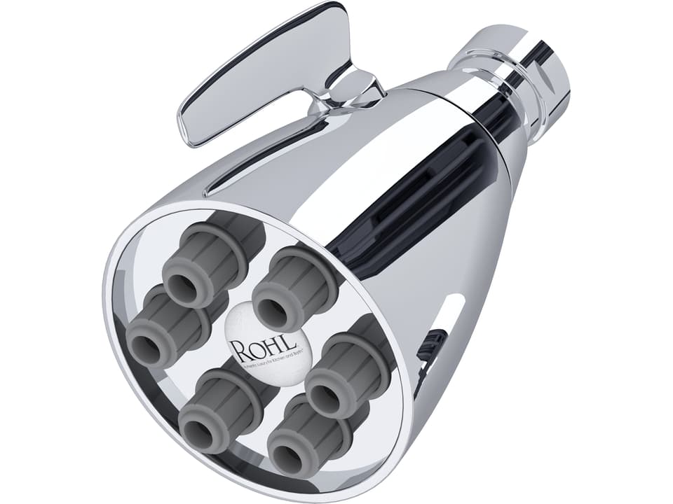 Calliano 6-Jet Adjustable Spray Showerhead in Polished Chrome