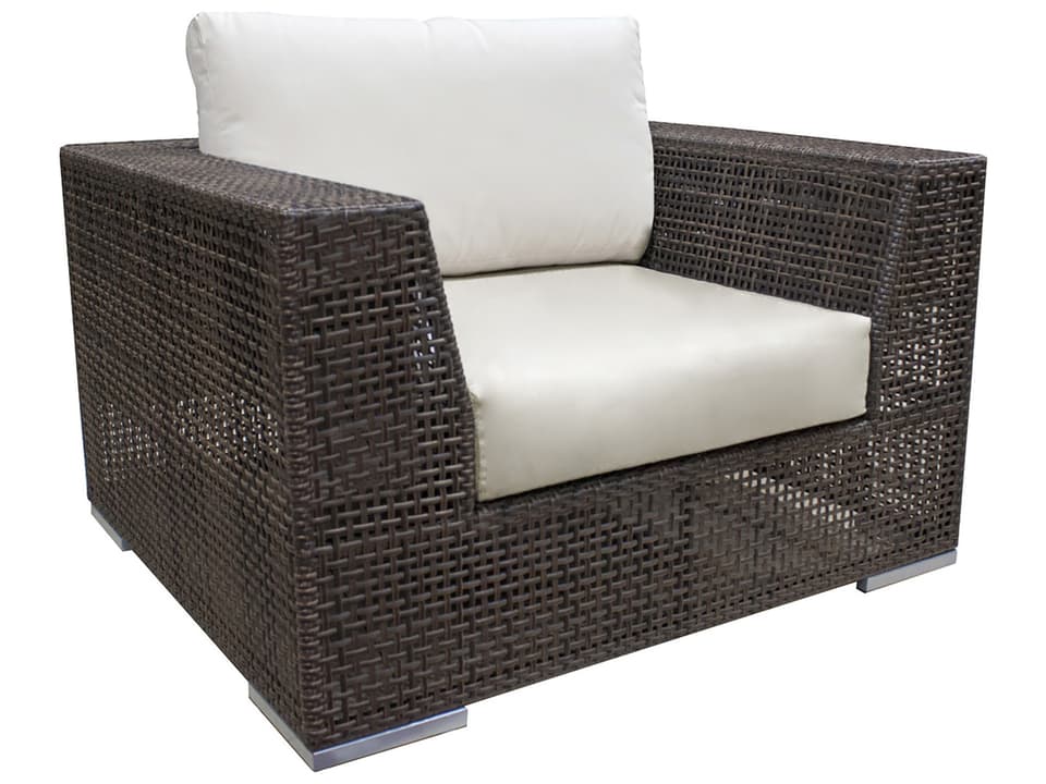Soho Wicker Lounge Chair with Java Brown Fiber