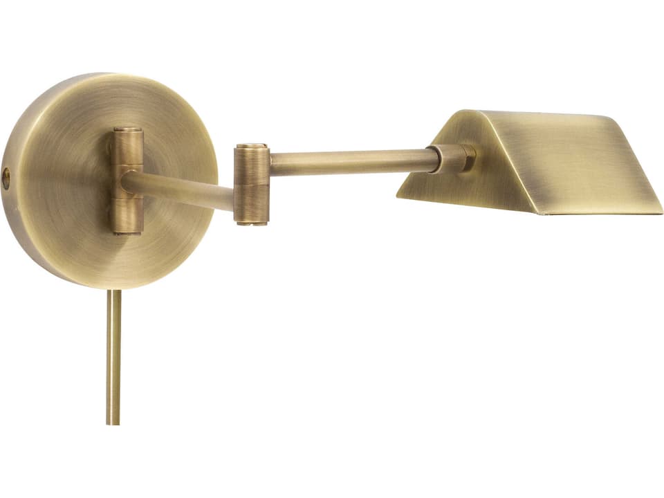 Delta 1-Light LED Task Wall Sconce in Antique Brass