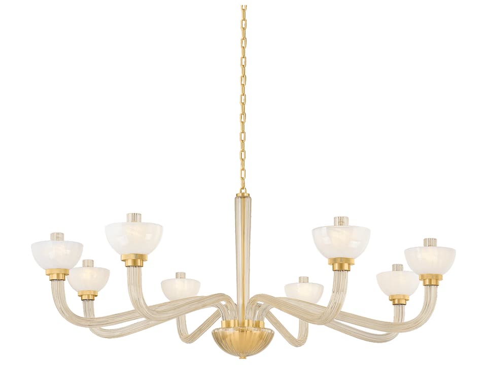 8-Light St. Lawrence Chandelier in Aged Brass