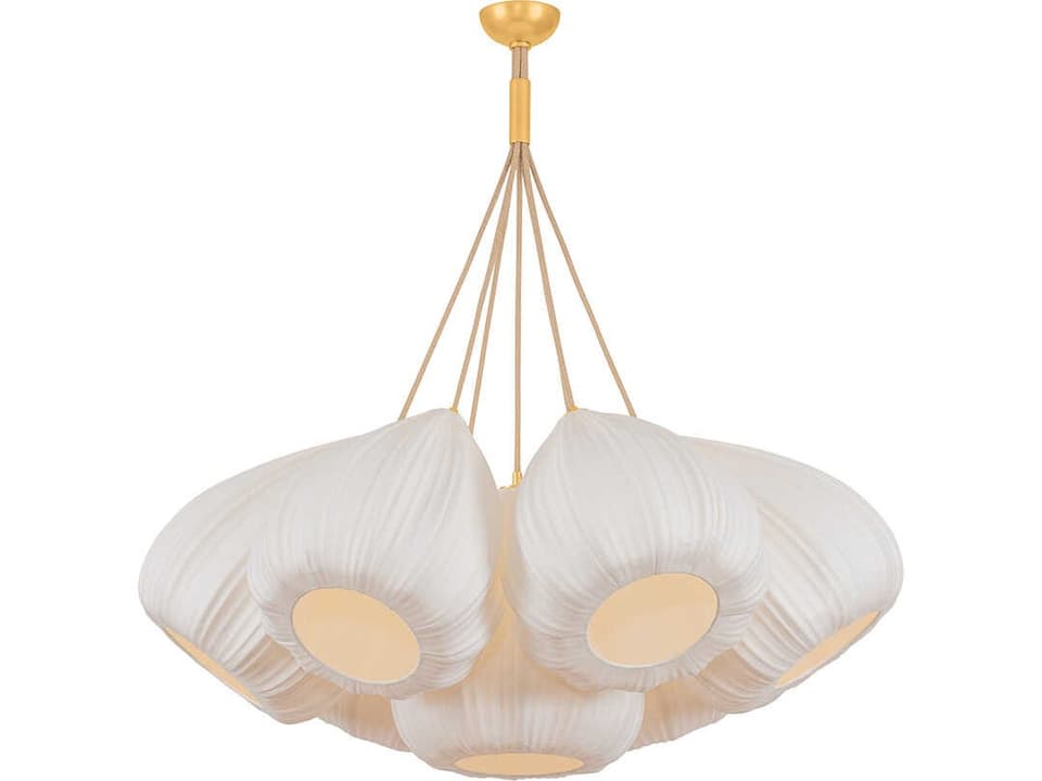 Penta Light Lit 7-Light Linear Multi-Pendant — Mixed Glass Shades