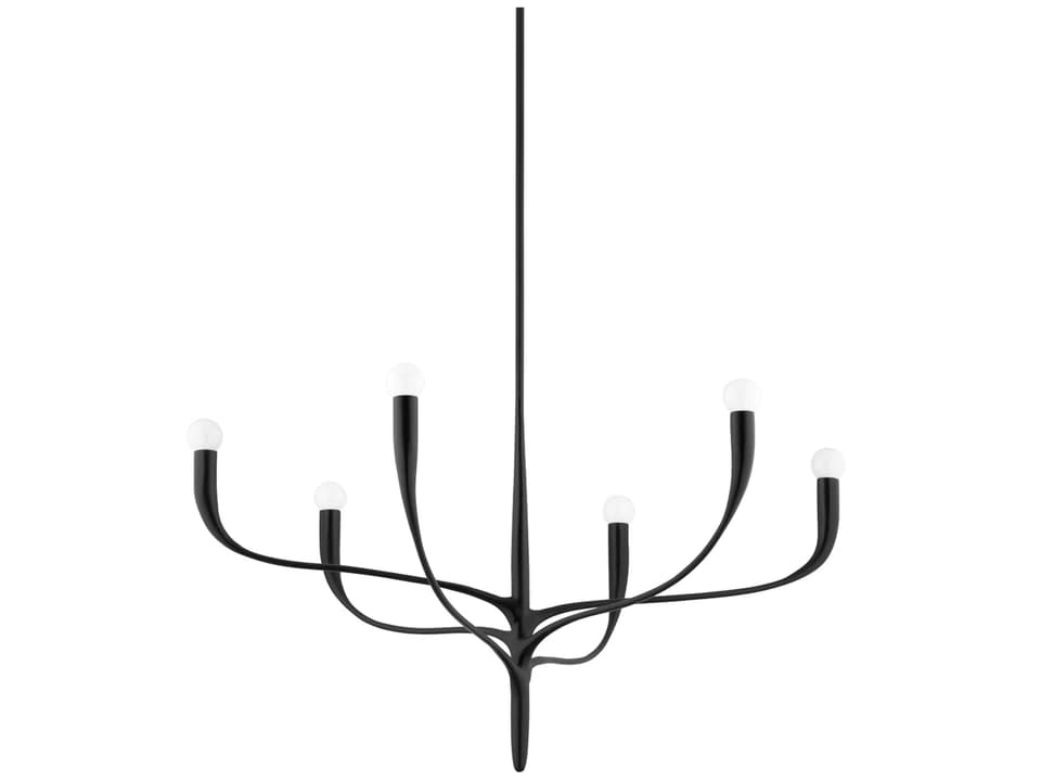 Labra 6-Light Contemporary Chandelier in Aged Iron