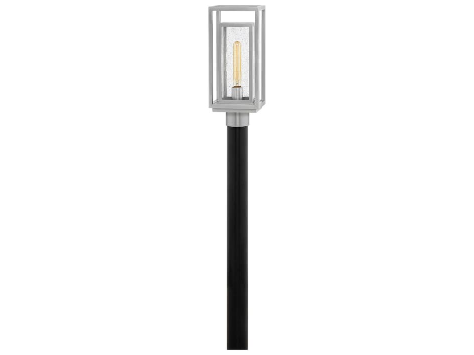 Republic 1-Light LED Outdoor Post Light in Satin Nickel