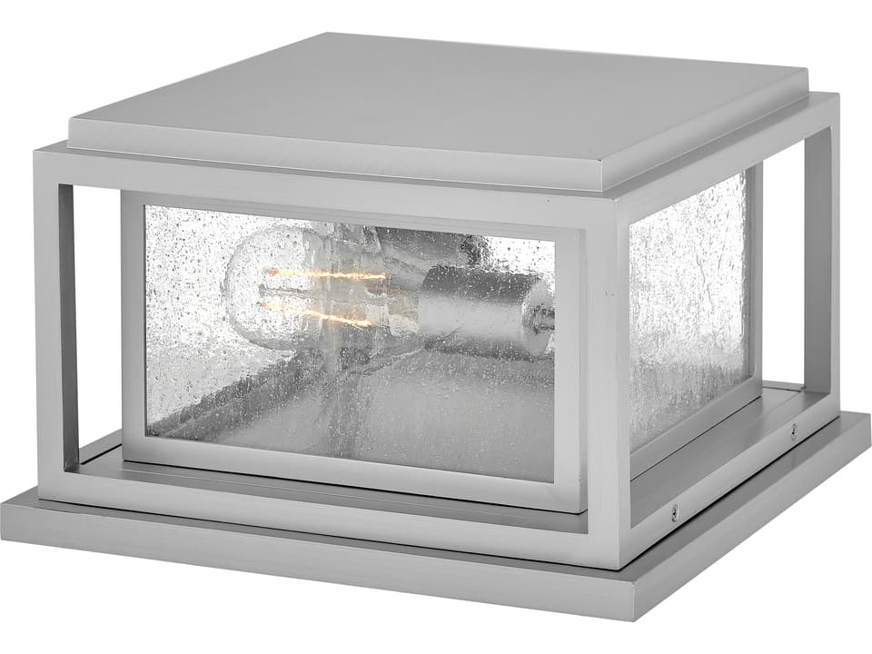 2-Light Republic Outdoor Post Light in Satin Nickel