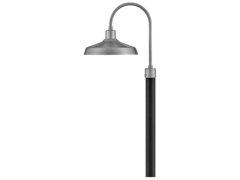 Forge 1-Light Outdoor Post Light in Antique Brushed Aluminum