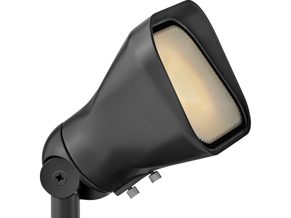 Accent Flood 1-Light Outdoor Spot Light in Satin Black