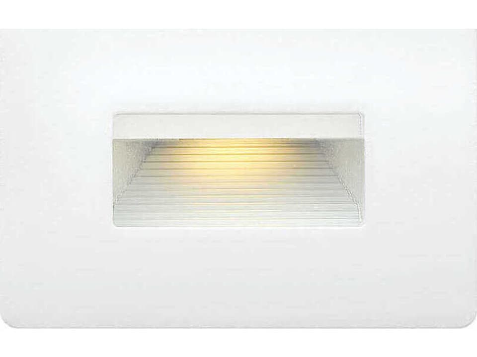 Luna Contemporary LED Horizontal Step Light in Satin White