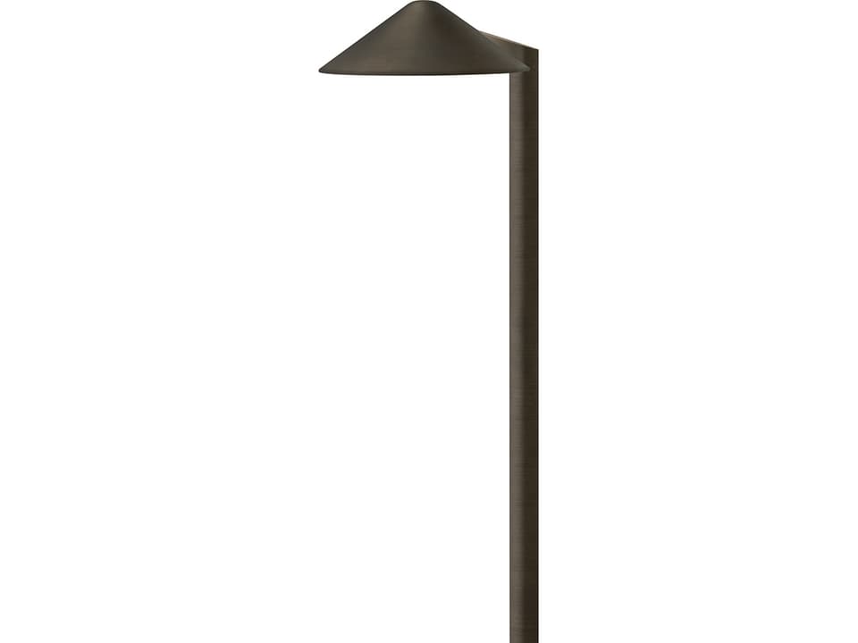 Hardy Island 1-Light Outdoor Path Light in Brass Satin Black
