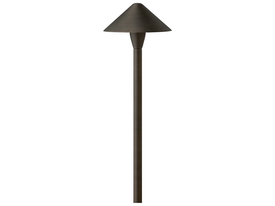 Hardy Island 1-Light Outdoor Path Light in Brass Satin Black