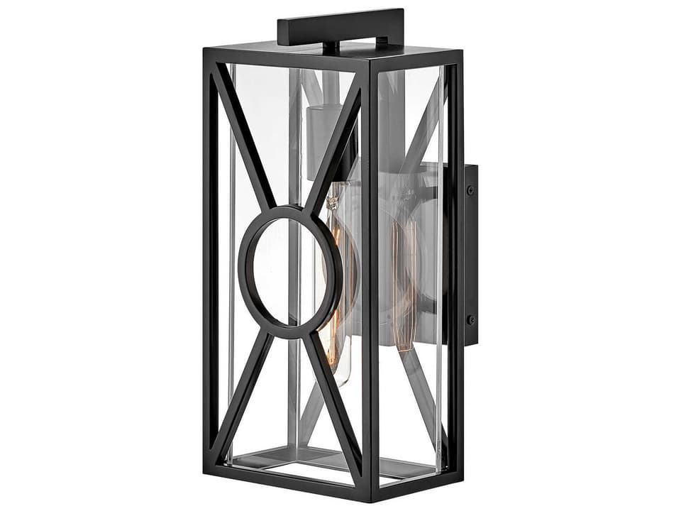 Brixton 1-Light Outdoor Wall Light in Black