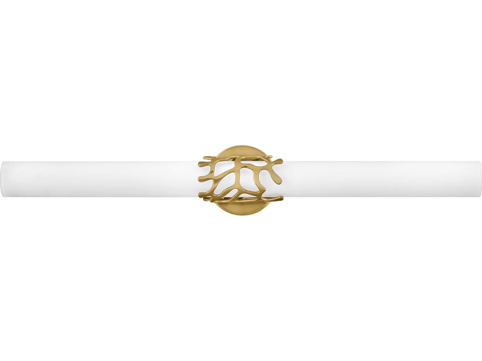 Lyra 31-Inch LED Vanity Wall Light in Lacquered Brass