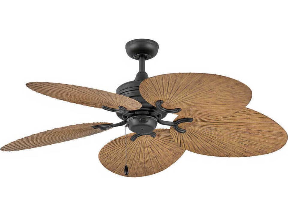 Tropic Air 52-Inch 5-Blade Outdoor Ceiling Fan in Matte Black with KOA Blades