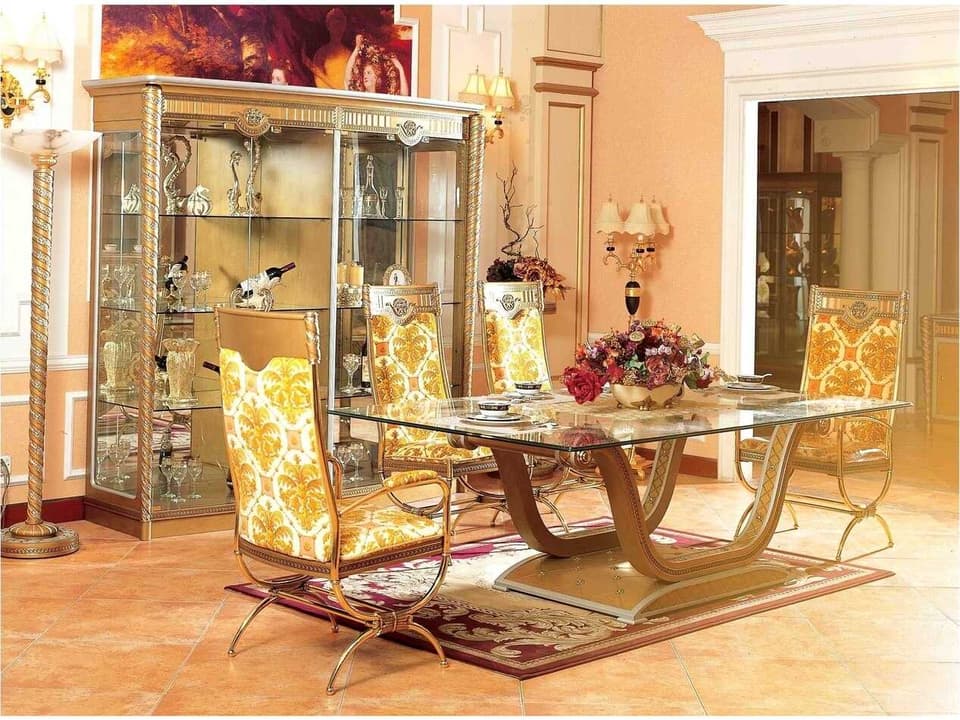 E-16 Solid Wood 4-Door Display Cabinet