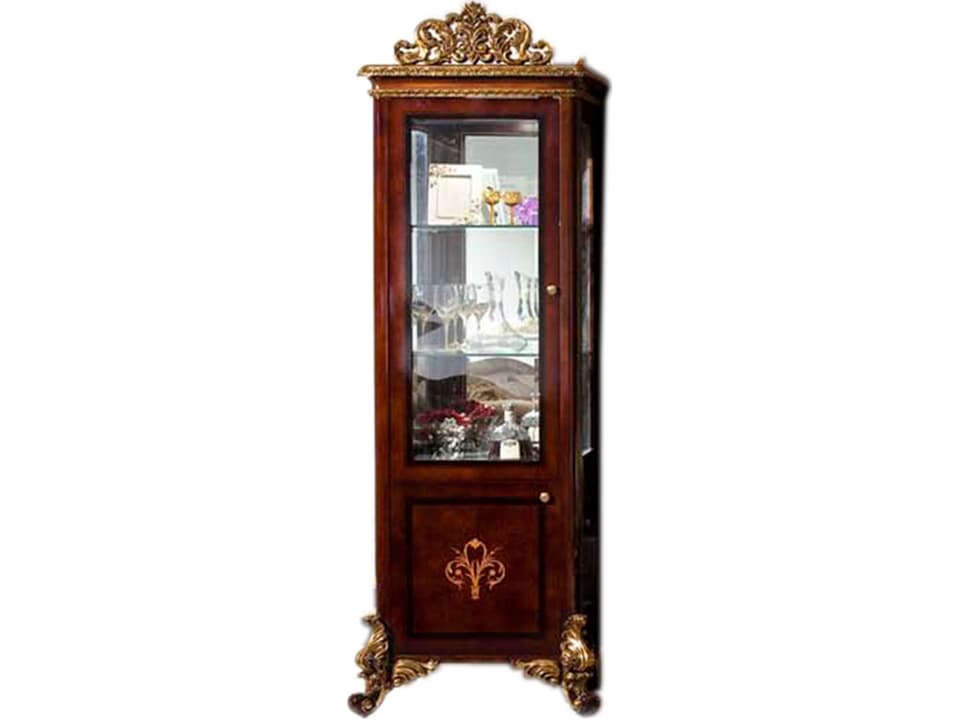 E-63 Cherry Wood Display Cabinet