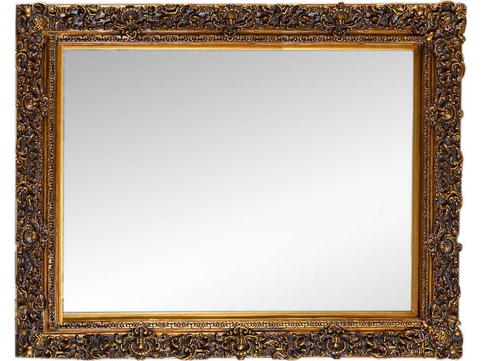 Fon Traditional Landscape Wall Mirror with Ornate Inlay