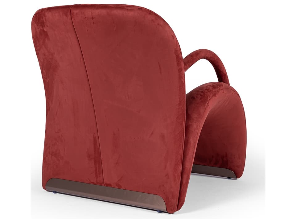 Stnde Red Accent Chair Upholstered Lounge Style