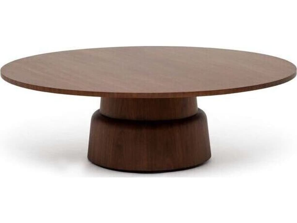Graves Round Wood Classic Walnut Coffee Table