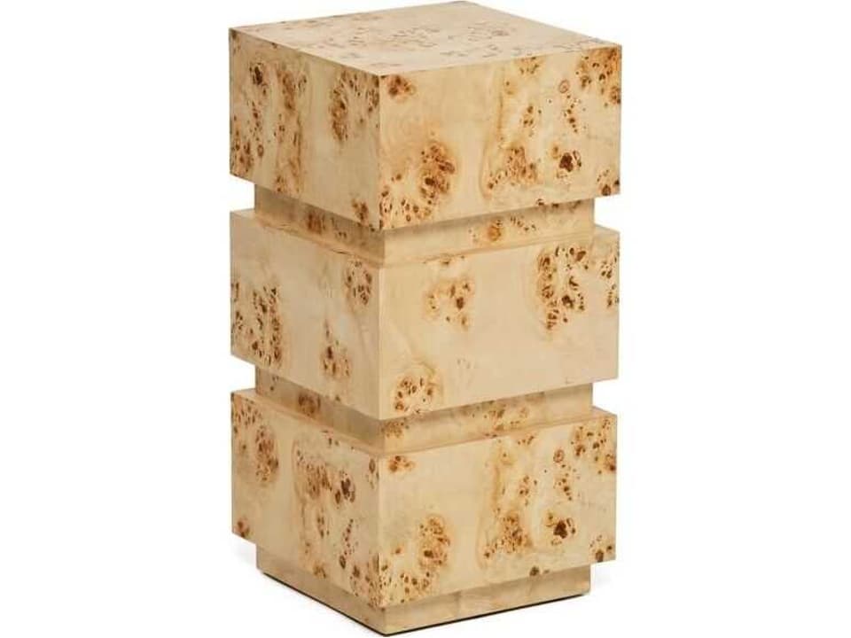 Bianca Square Wood End Table